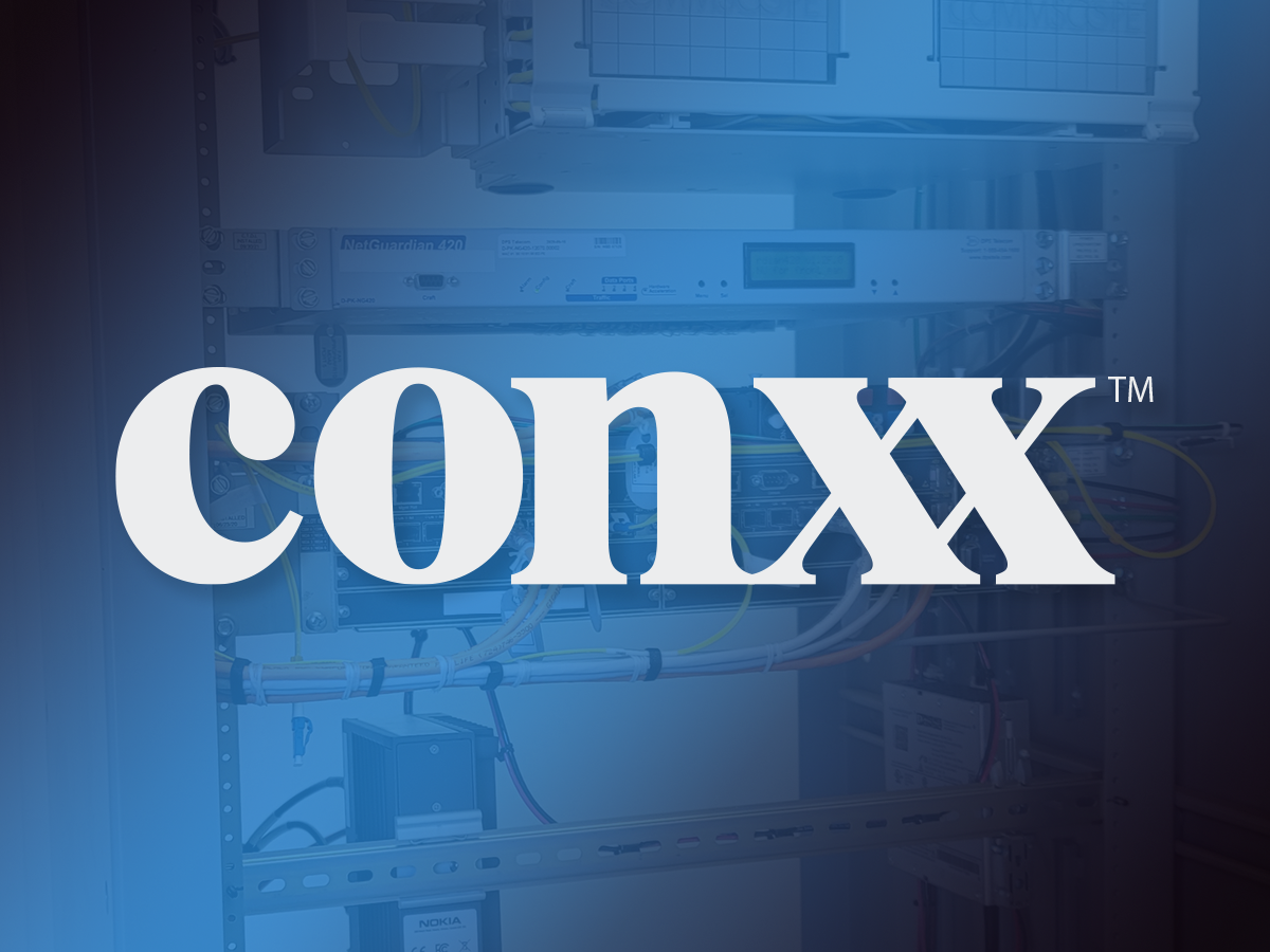 Conxx logo over a dark background