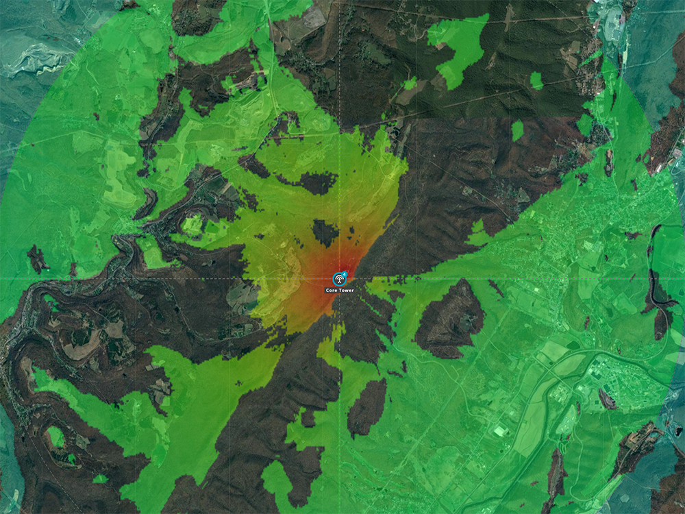 Radio propagation map